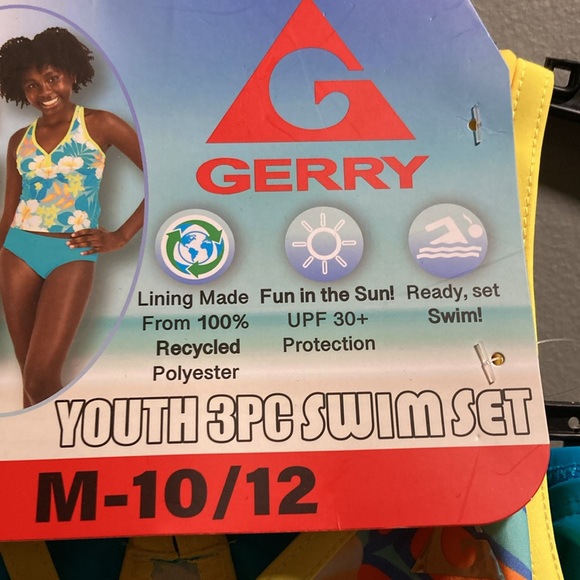 BRAND NEW GIRLS 3 PIECE SWIM SET SIZE 10/12! NWT! SMOKE FREE HOME! - Picture 4 of 7